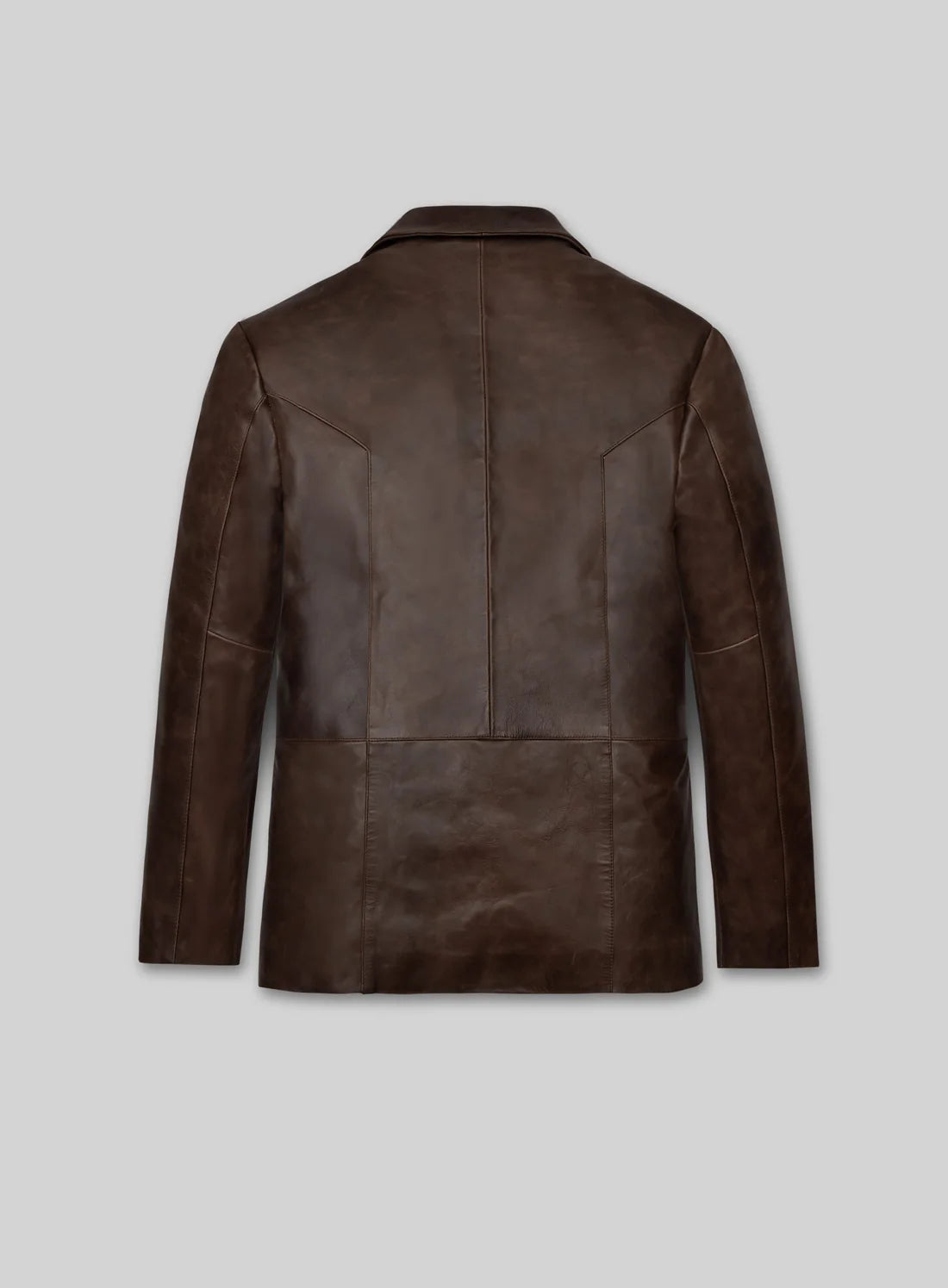 Thick Dark Espresso Johnny Depp Donnie Brasco Leather Blazer