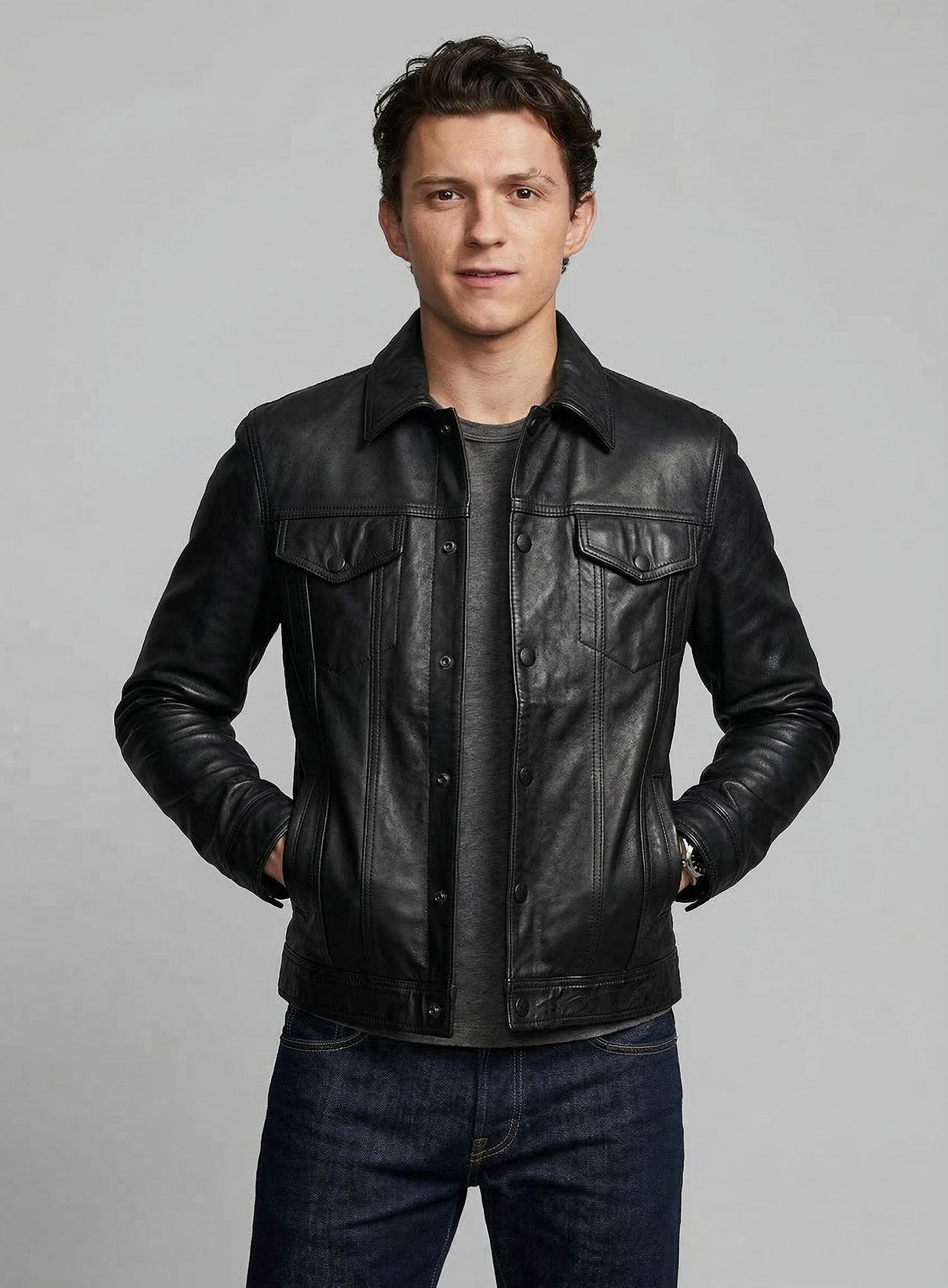 Tom Holland Uncharted Leather Jacket