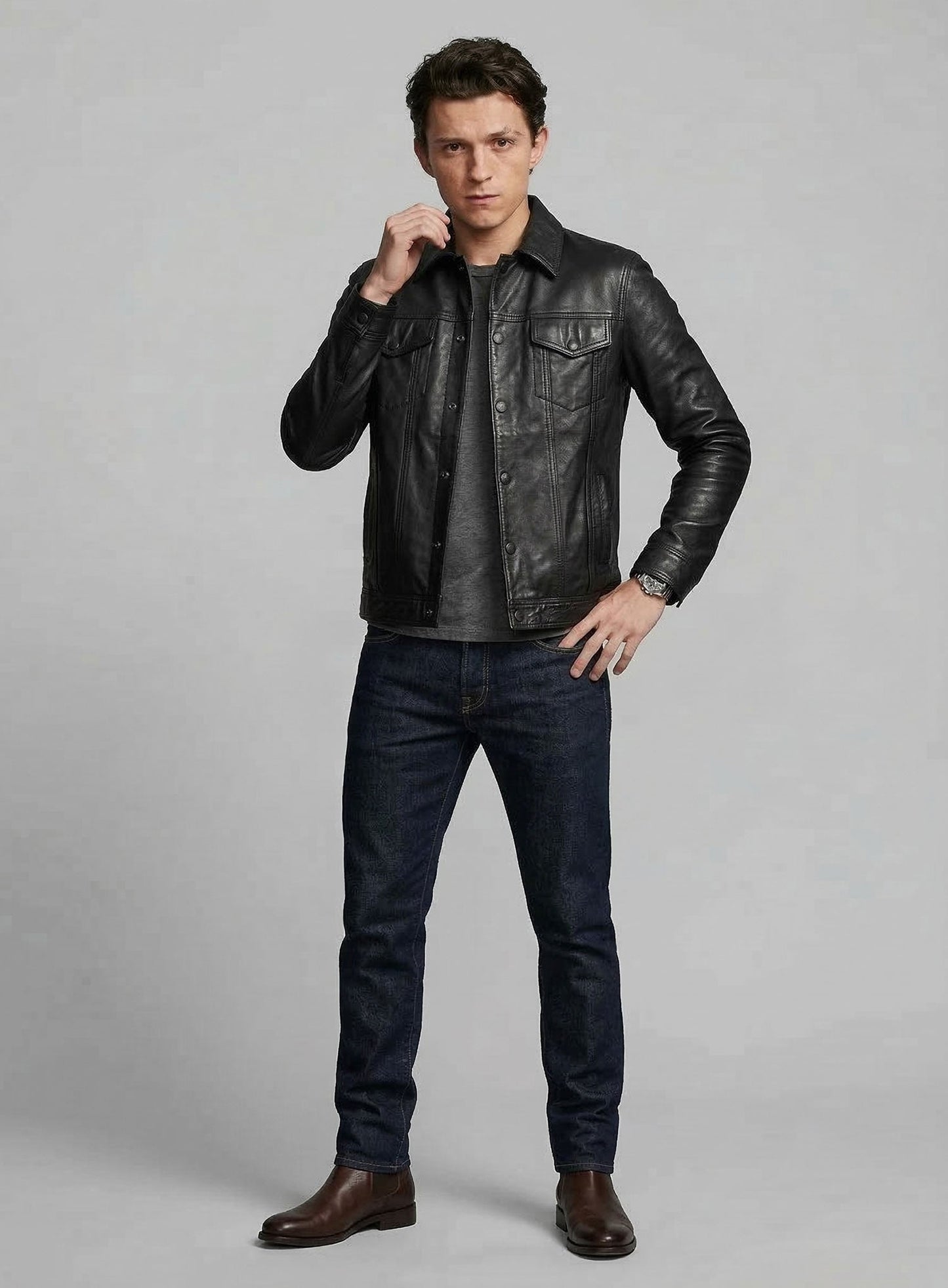 Tom Holland Uncharted Leather Jacket