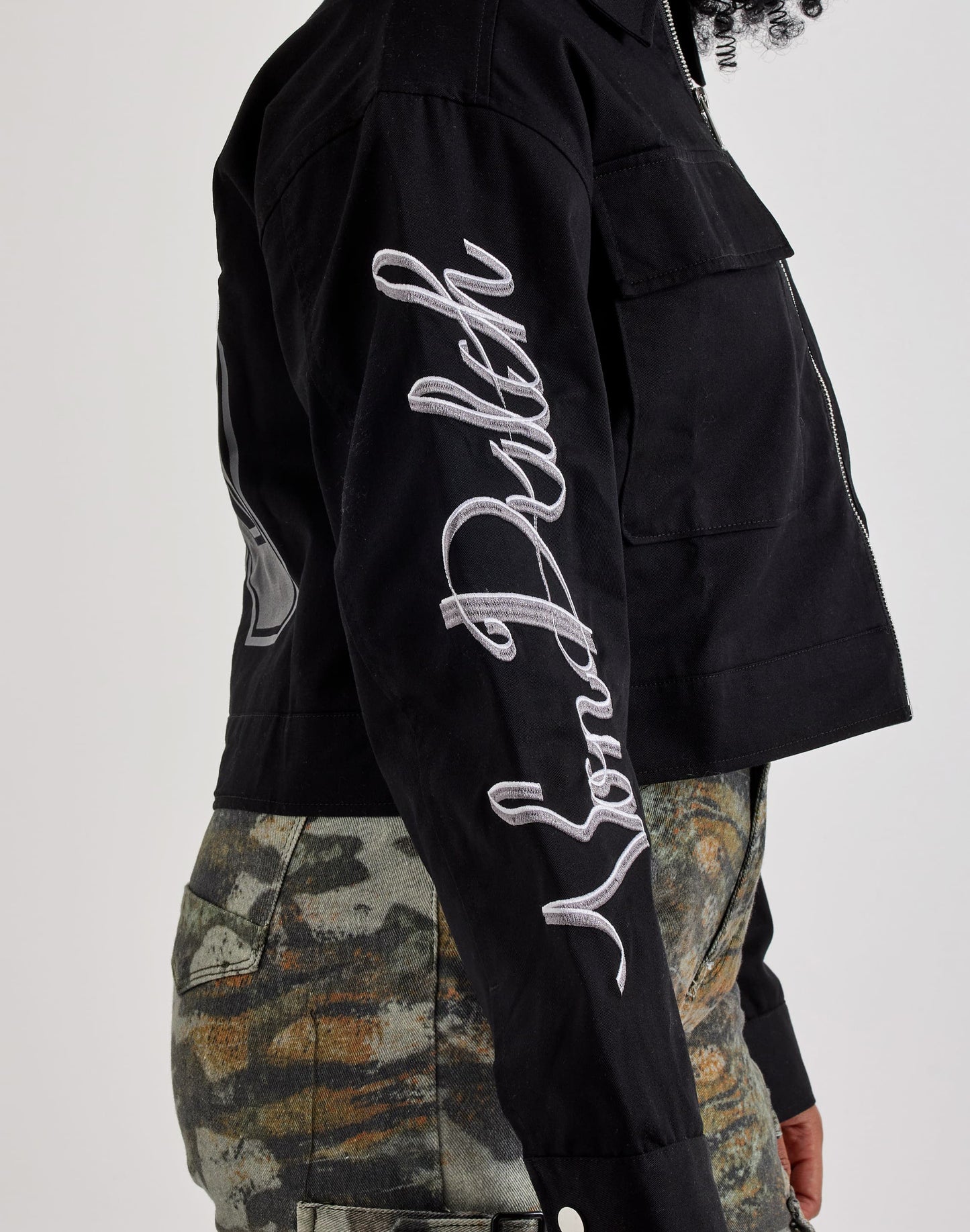 Women’s Von Dutch Boxy Full-Zip Cropped Jacket