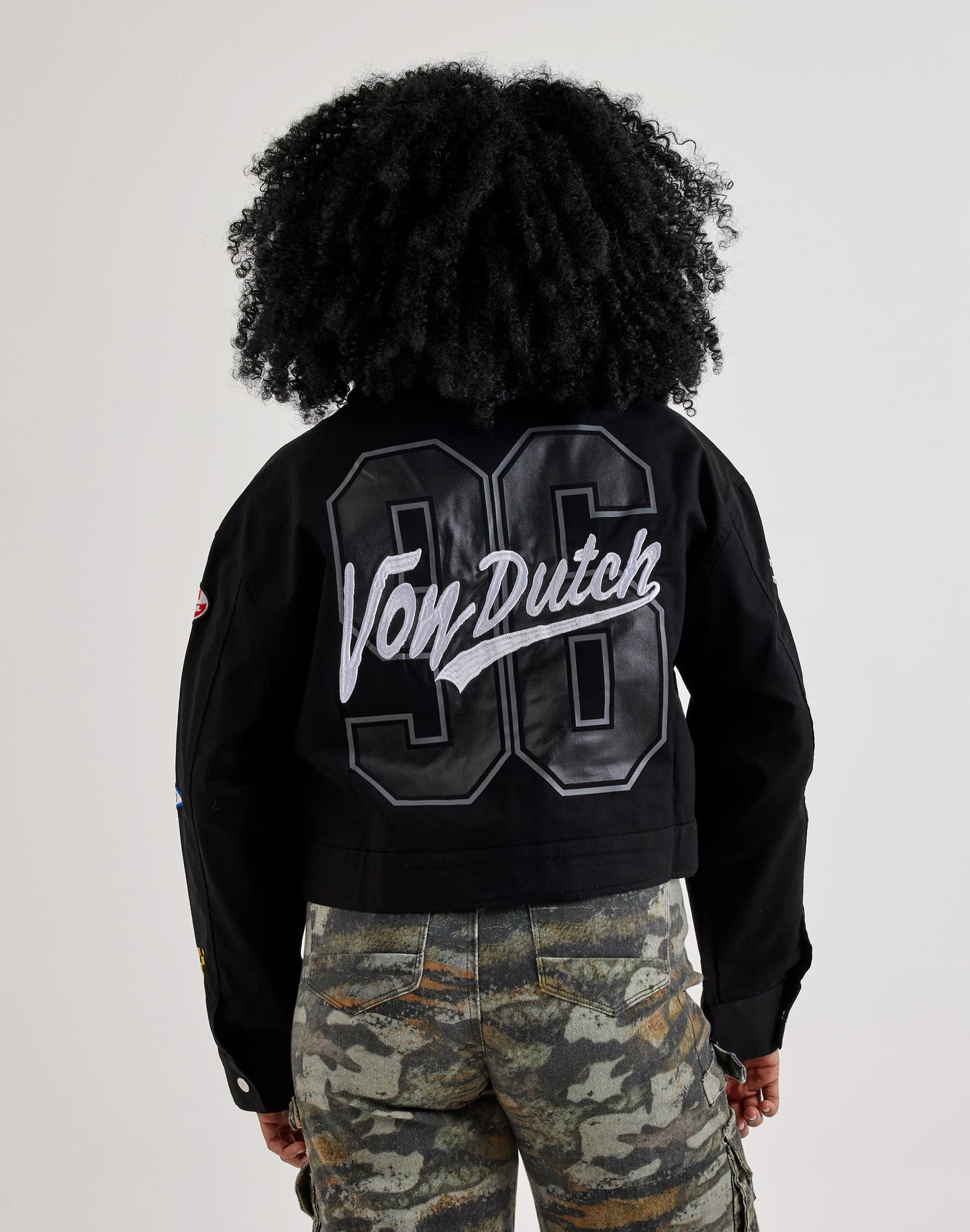 Women’s Von Dutch Boxy Full-Zip Cropped Jacket