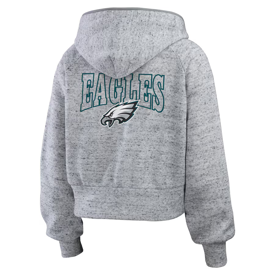 Philadelphia Eagles Grey Zip-Up Hoodie - Recreated Inspired Edition