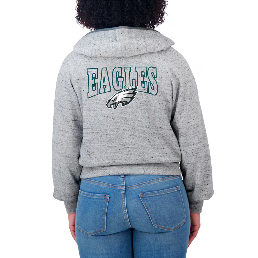 Philadelphia Eagles Grey Zip-Up Hoodie - Recreated Inspired Edition