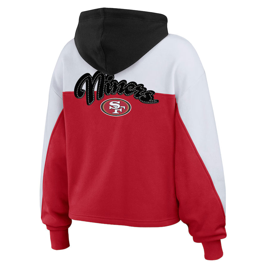 Erin Andrews San Francisco 49ers Color Block Full-Zip Hoodie - Recreated Inspired Edition